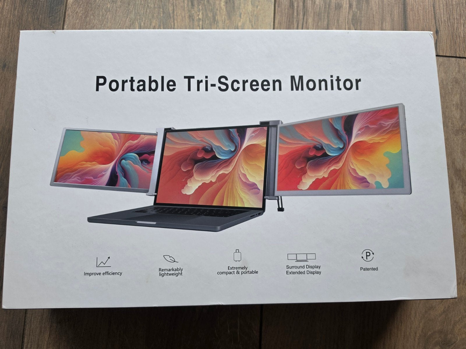Nieuwe Draagbare Tri-Screen Monitor - 14 inch, Computers en Software, 14 inch, Ophalen, Nieuw, DisplayPort