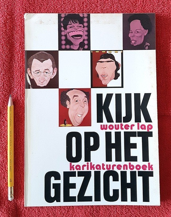 Kijk op het gezicht. Wouter Lap. 1974, Cartoons, Wouter Lap, Ophalen of Verzenden, Zo goed als nieuw