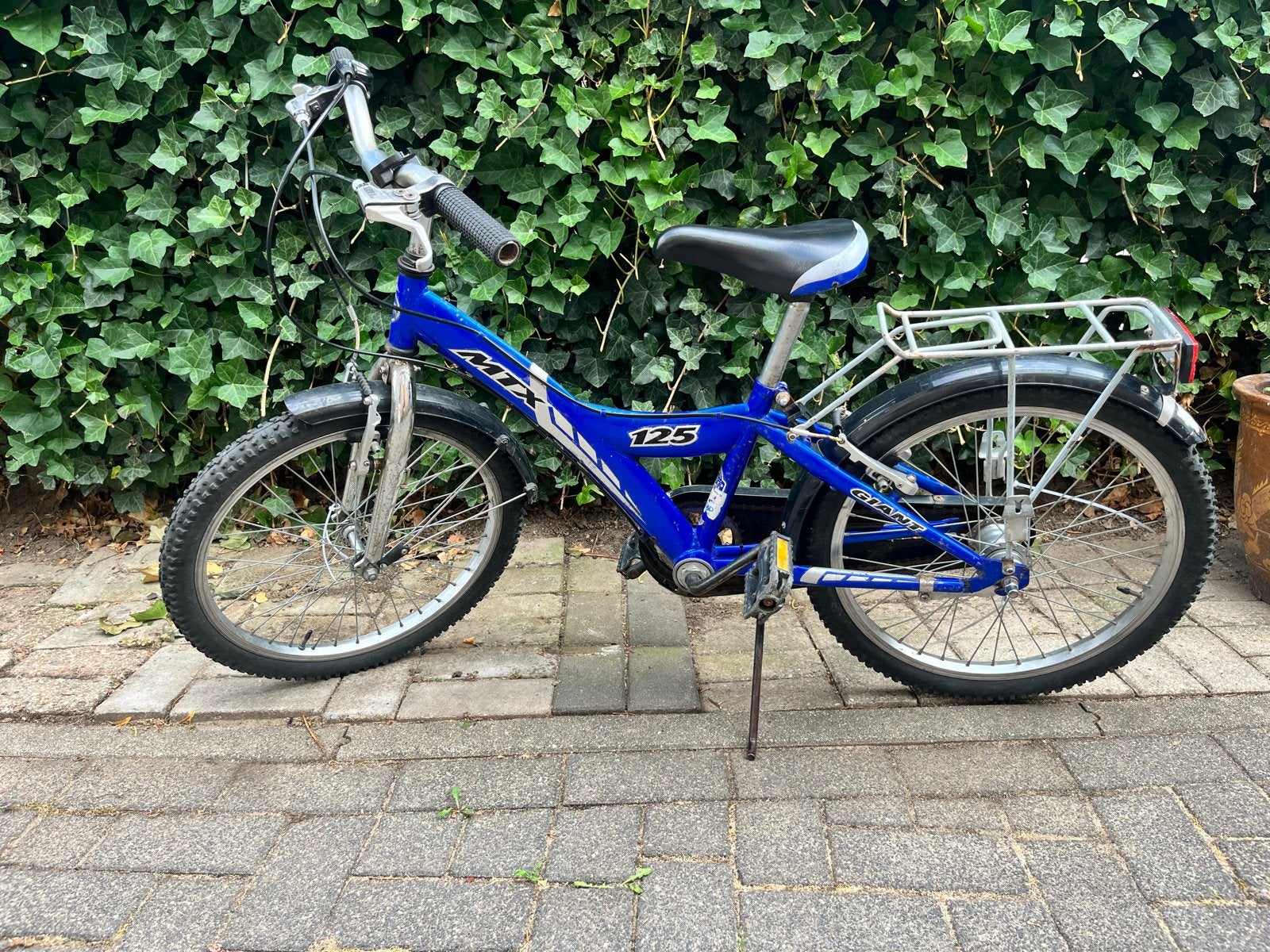 Giant MTX 125 Kinderfiets 20 inch - Blauw, Ophalen, Gebruikt, Velgrem, 20 inch of meer