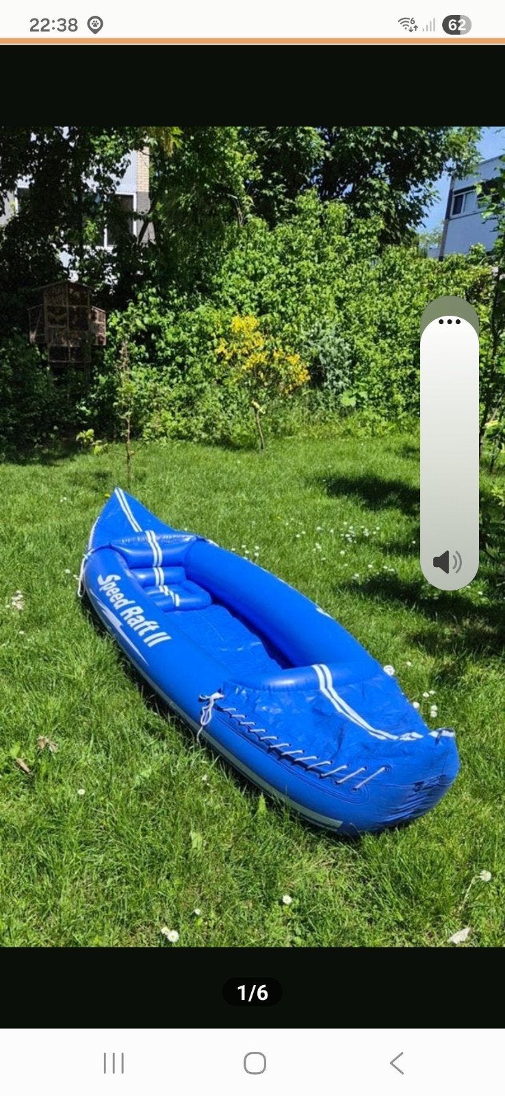 Opblaasbare kano/kajak type 'Speed Raft II', Watersport en Boten, Ophalen, Zo goed als nieuw, 2-persoons