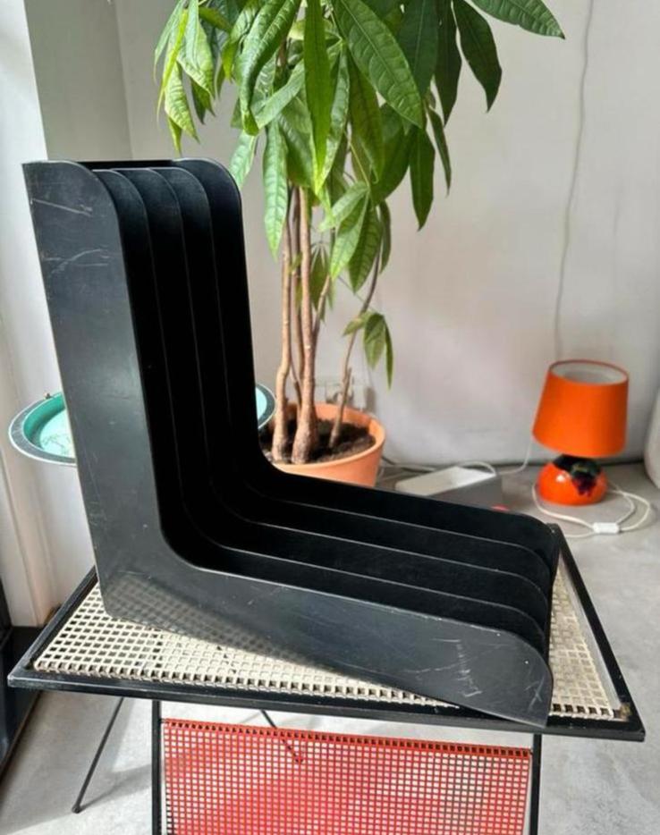 Discofoon LP houder Platenhouder Vintage Zwart, Verzamelen, Retro, Ophalen of Verzenden, Huis en Inrichting