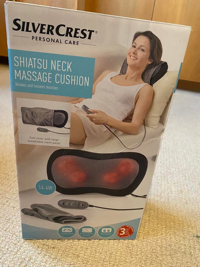 Shiatsu nek en rug massage kussen, Ophalen of Verzenden, Zo goed als nieuw, Massagestoel of Kussen