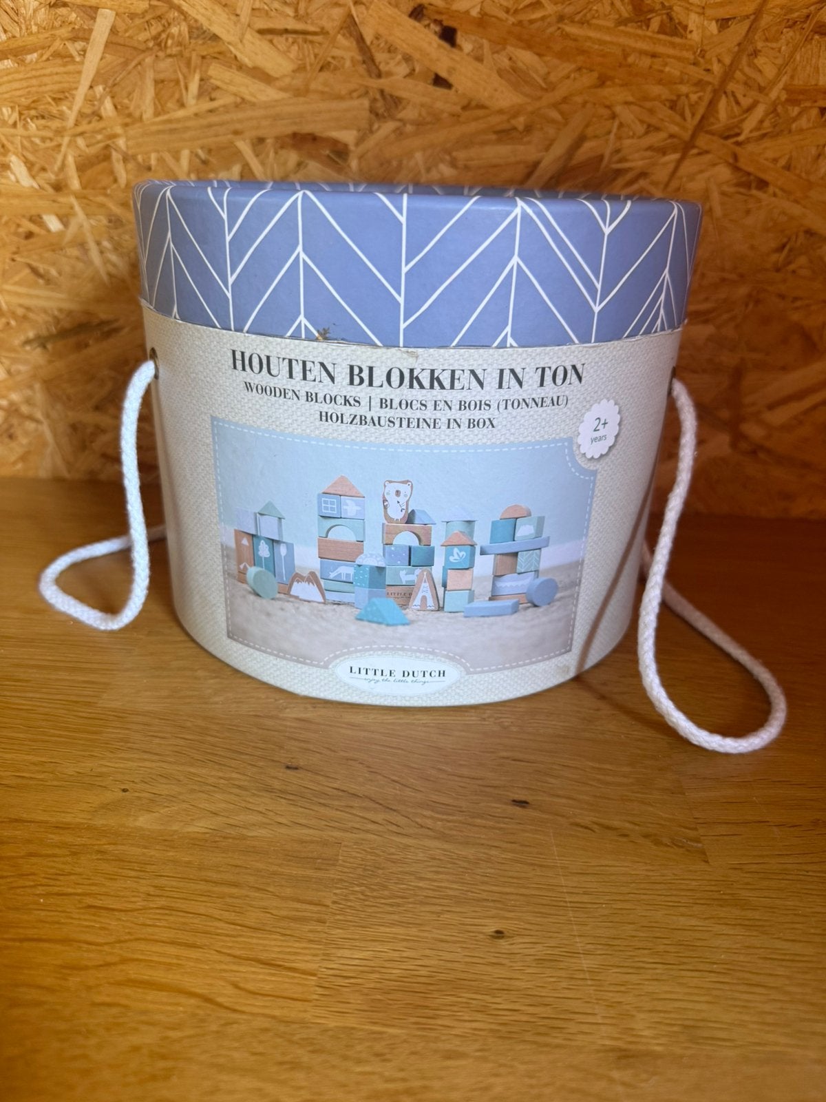 Little Dutch blokken in ton blauw, Ophalen, Zo goed als nieuw, Glas, Overige stijlen