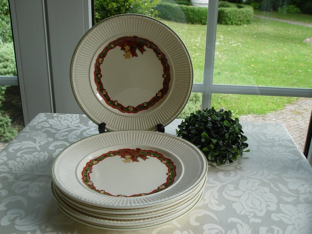Wedgwood christmas time kerst kerstservies gebakbordjes, Ophalen of Verzenden, Zo goed als nieuw, Bord(en), Wedgwood