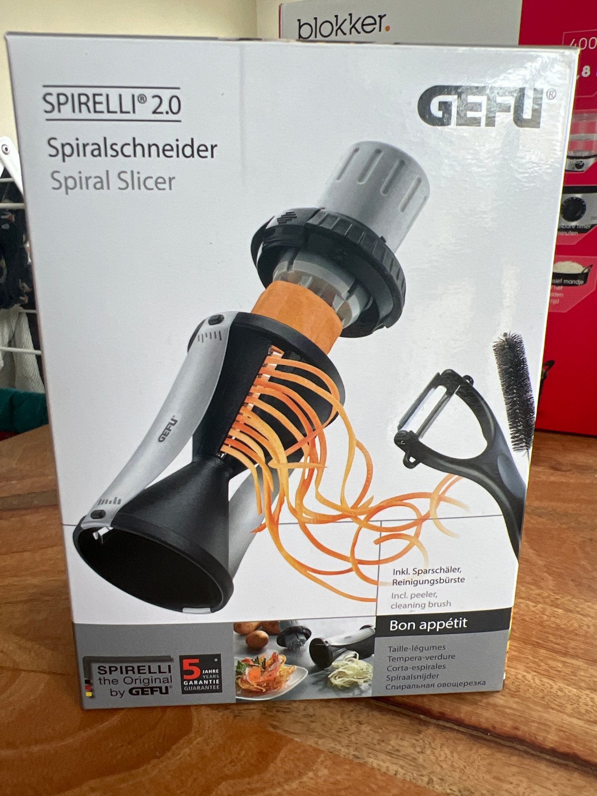 GEFU Spirelli 2.0 Spiraalsnijder - Nieuw in verpakking, Ophalen, Overige typen, Nieuw, Zwart