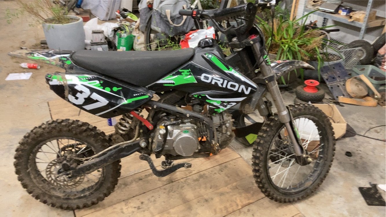 Pirbike orion 140cc voor onderdelen, Ophalen, Gebruikt