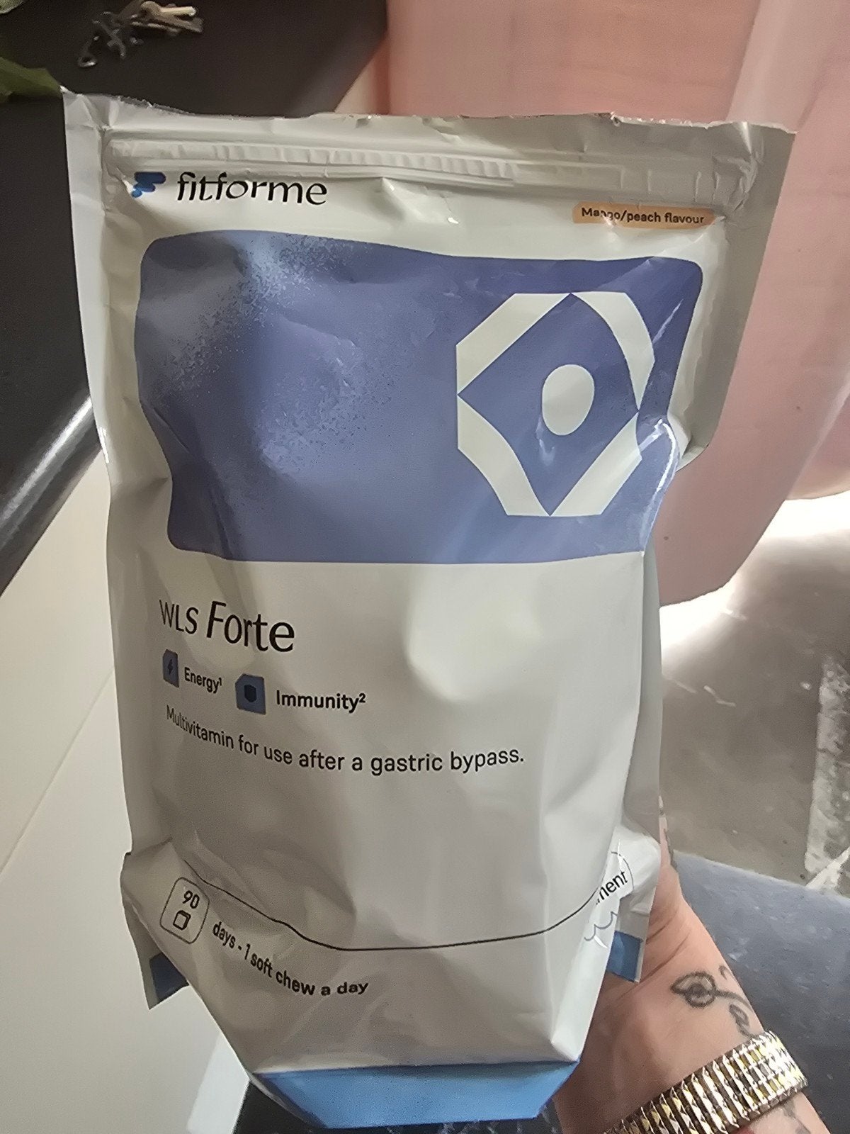 Fitforme WLS Forte Multivitamine Mango/Perzik, Ophalen, Gebruikt, Poeder of Drank