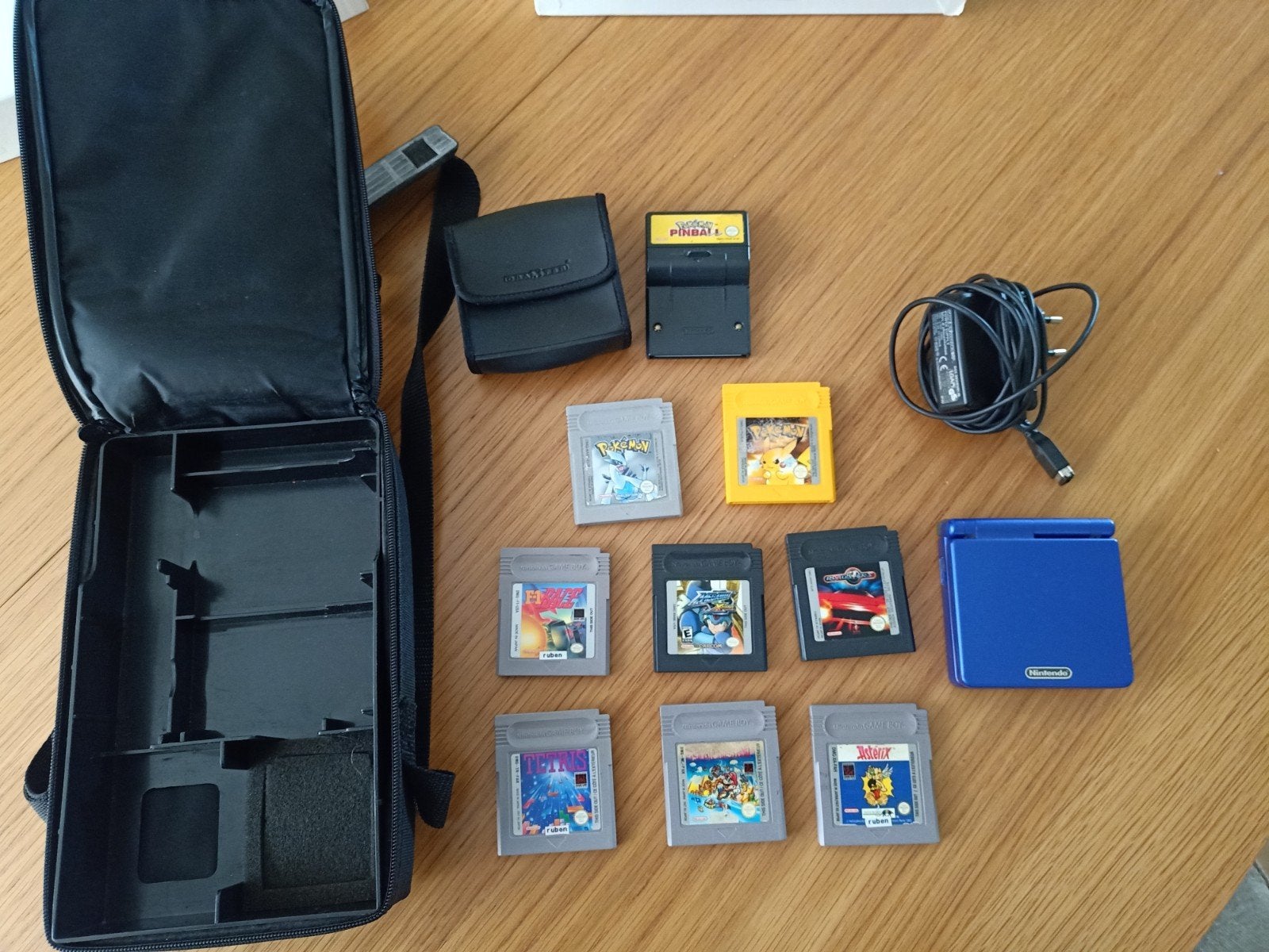 Game Boy Advance SP met 9 spellen en accessoires, Spelcomputers en Games, Games | Nintendo Game Boy, Ophalen, Gebruikt, Overige genres
