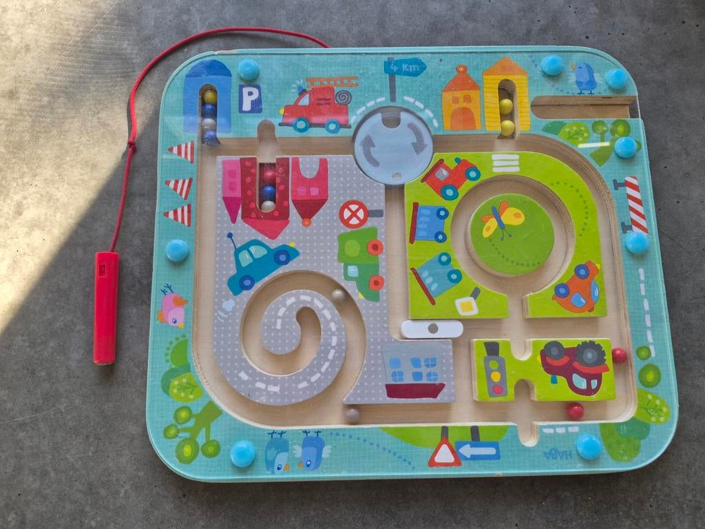 Haba Magnetisch Doolhof Stad - Educatief Houten Speelgoed, Kinderen en Baby's, Speelgoed | Houten speelgoed, Ophalen, Gebruikt