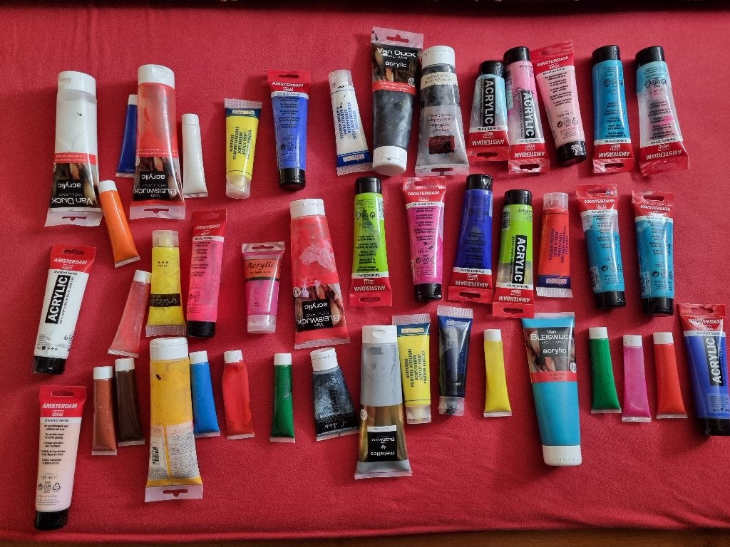 partij acrylverf, Ophalen of Verzenden, Ezel