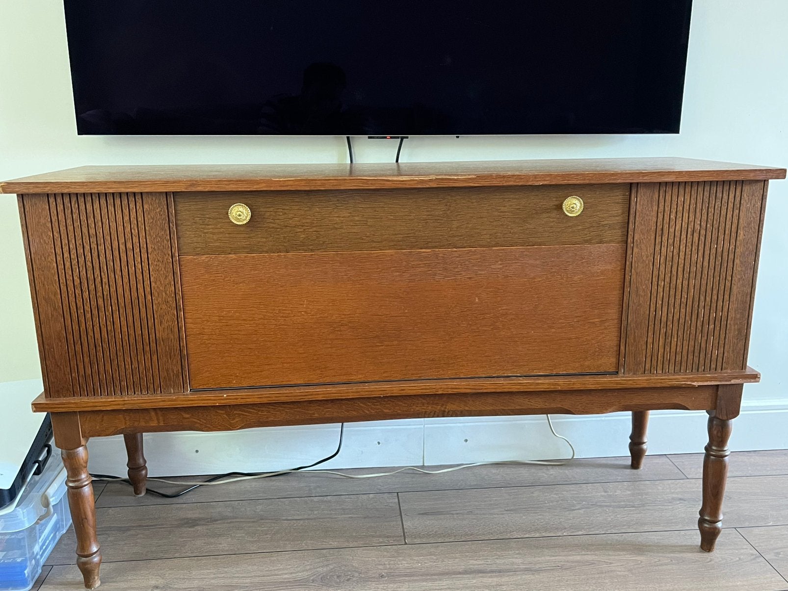 Vintage Philips 22RF audiomeubel – radio en platenspeler, Audio, Tv en Foto, Platenspelers, Gebruikt, Platenspeler, Philips, Automatisch