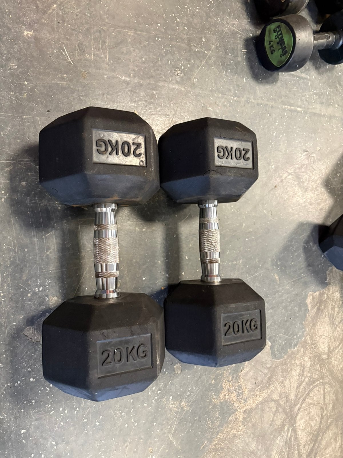 2 x 20 kg hexa dumbbells dumbbell set gewichten, Ophalen, Gebruikt, 2 x 20 kg, Gewichten