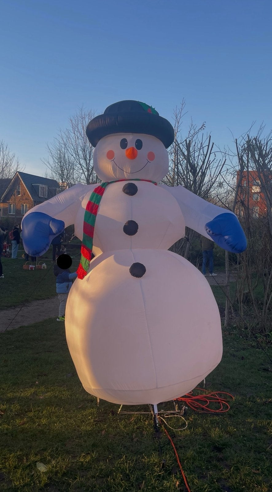 Grote opblaasbare sneeuwpop met verlichting, Diversen, Ophalen of Verzenden