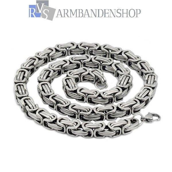 rvs staal dikke koningsschakel ketting koningsketting heren, Verzenden, Nieuw, Zilver, Overige materialen