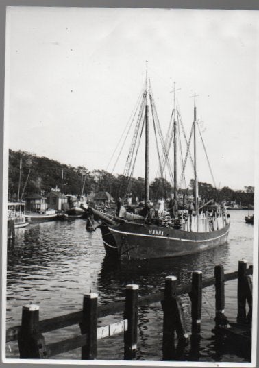 Zaandam Voorzaan Binnenvaart Scheepvaart Aak ? Hanna Foto, Ophalen of Verzenden, 1920 tot 1940, Ongelopen, Noord-Holland