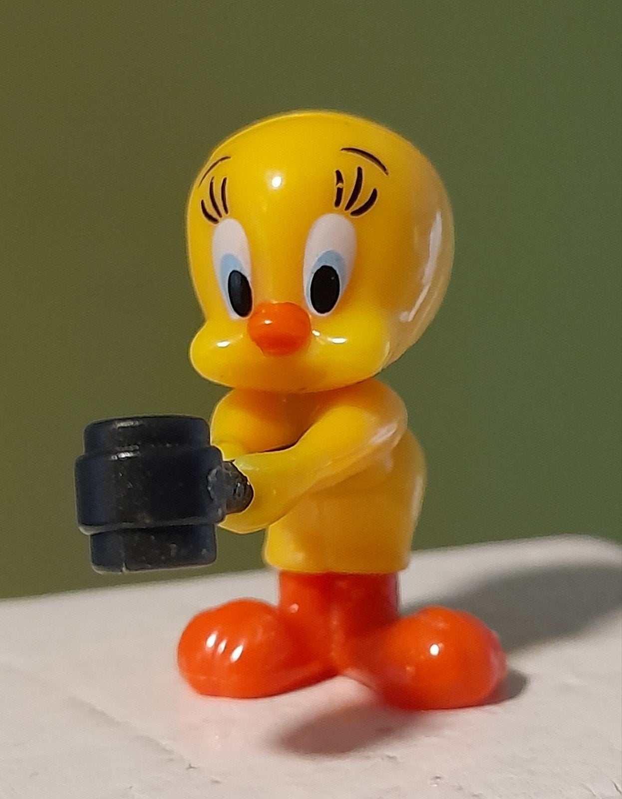 Vintage Tweety Bird figuur met hamer Kinder Surprise, Ophalen of Verzenden, Zo goed als nieuw