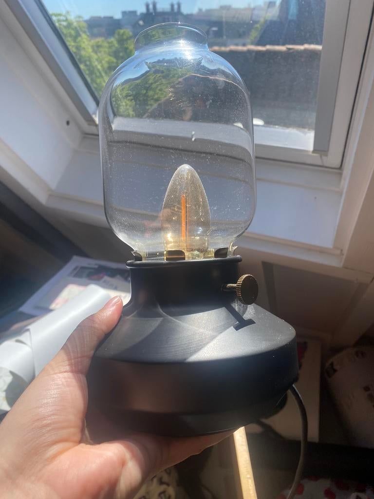 Ikea lamp zwart met goud, Ophalen, Led-lamp, Minder dan 30 watt, E27 (groot)