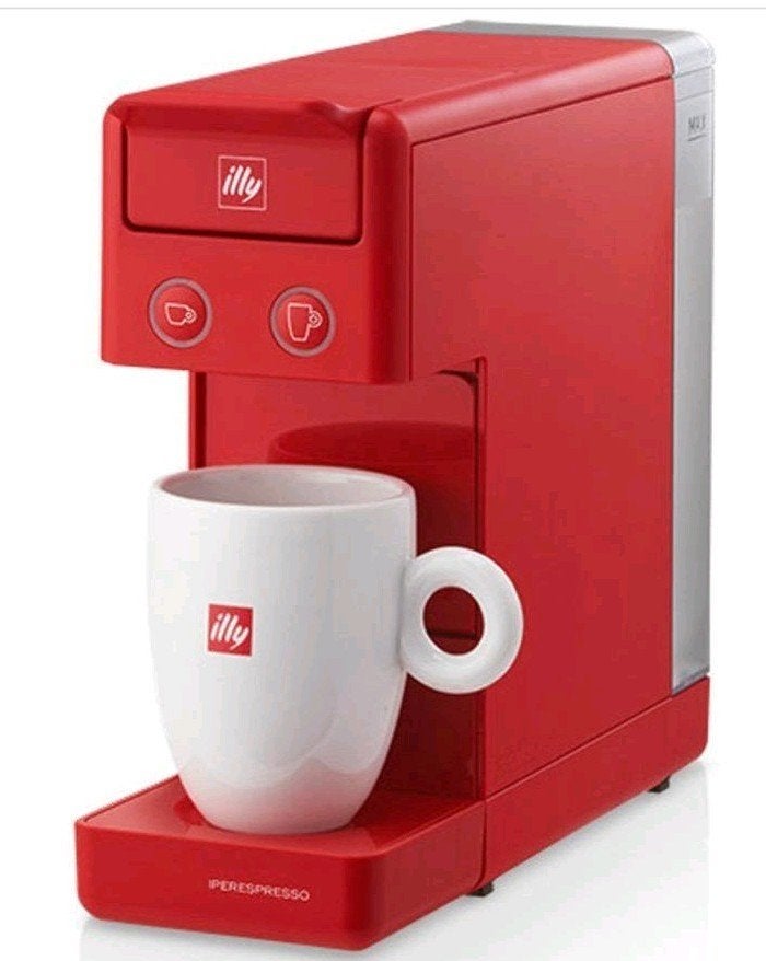 Illy Iperespresso Y3.3 Espressomachine Rood, Ophalen, Espresso apparaat, Zo goed als nieuw, 1 kopje