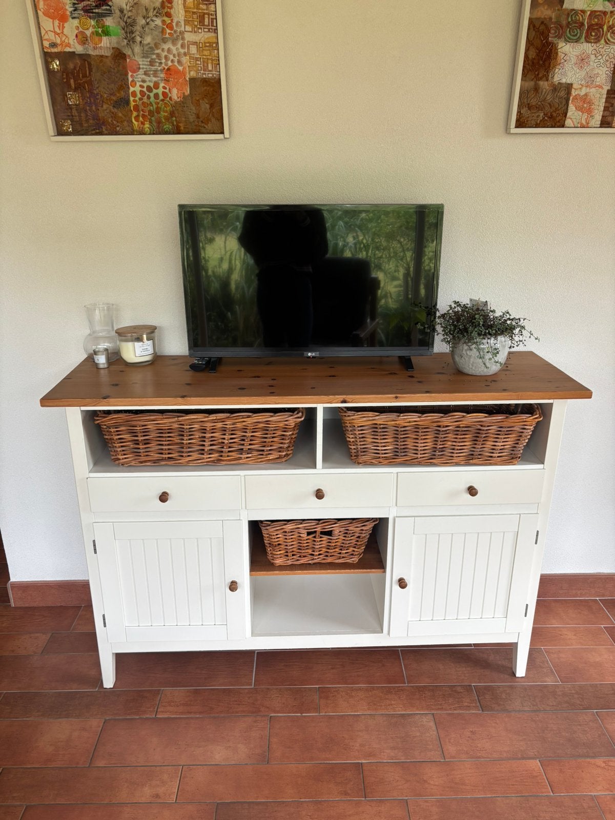 Televisiekast/dressoir Ikea, Ophalen, Gebruikt, 25 tot 50 cm, Met lade(s)
