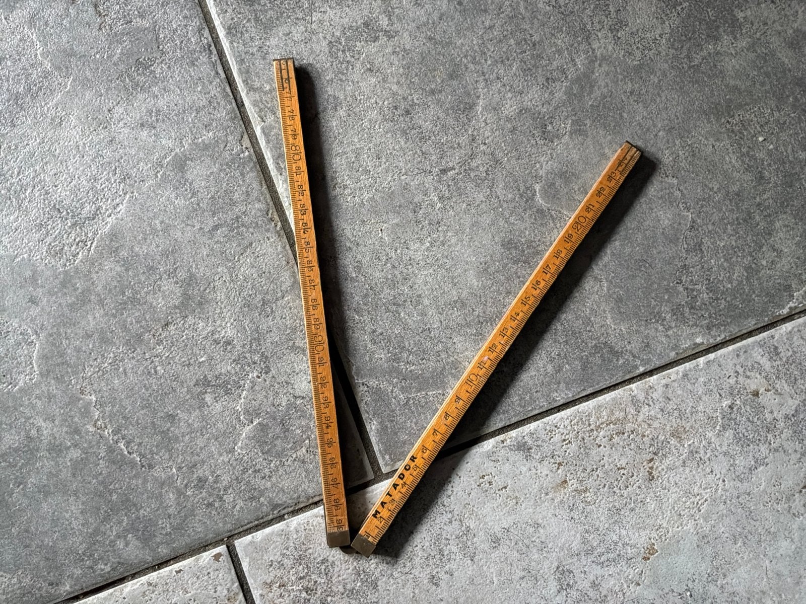 Vintage Matador Duimstok - Houten Meetlint, Ophalen, Gebruikt, Rolmaat/meetlint, Overige merken