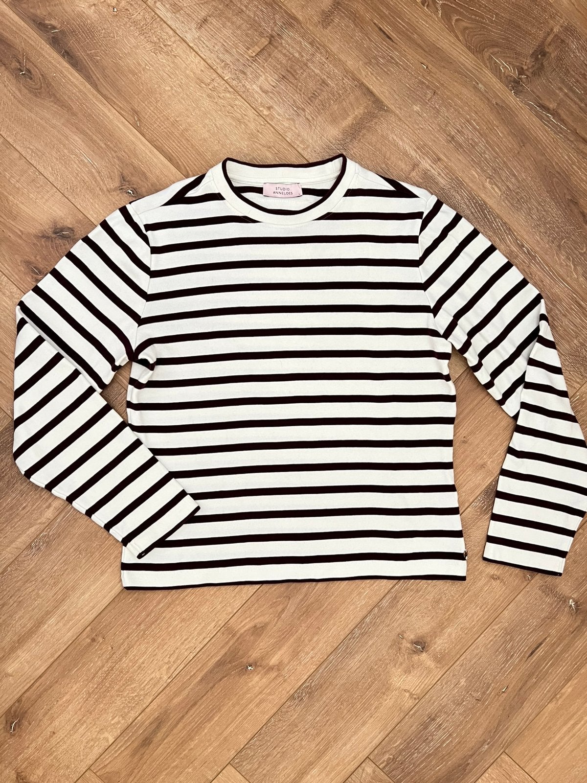 Studio anneloes annika stripe shirt - trui L bordeaux, Overige kleuren, Maat 42/44 (L), Ophalen of Verzenden, Zo goed als nieuw