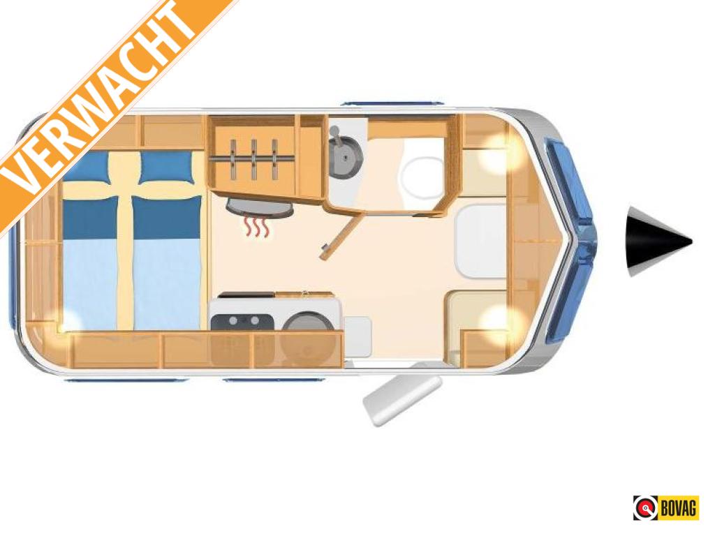 Eriba Touring Troll 530 GT 2019 MOVER, LUIFEL, FIETSENDRAGER, Caravans en Kamperen, Caravans, Bedrijf, 4 tot 5 meter, Eriba, Tot en met 3