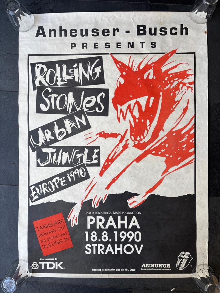 Collectors Item: Rolling Stones Urban Jungle 1990 Poster, Ophalen of Verzenden