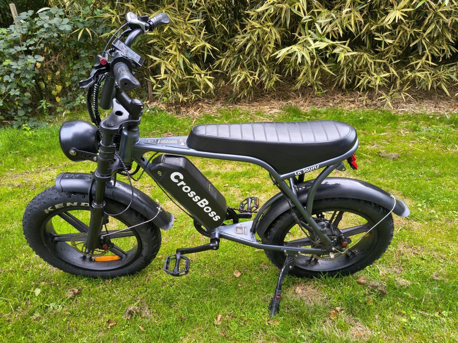 Fatbike Crossboss V8 grey - La Souris, Zo goed als nieuw, 47 tot 51 cm, 30 tot 50 km per accu, Ophalen