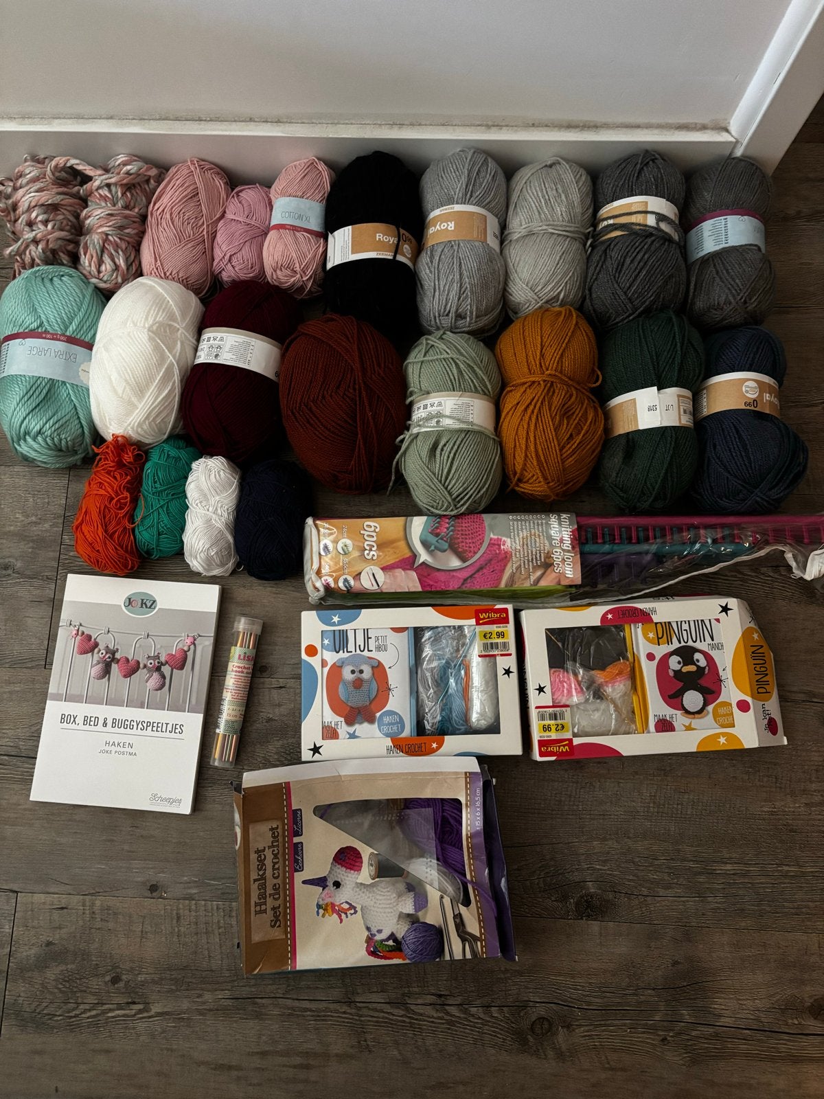 Groot pakket wol, haak- en breispullen, inclusief sets, Hobby en Vrije tijd, Ophalen, Gebruikt, Breien of Haken, Wol of Garen
