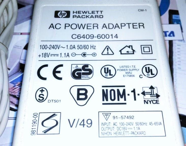 HP C6409-60014 18V 1.1A ADP-20HB Toshiba PA2417U Adapter, Ophalen of Verzenden, Zo goed als nieuw
