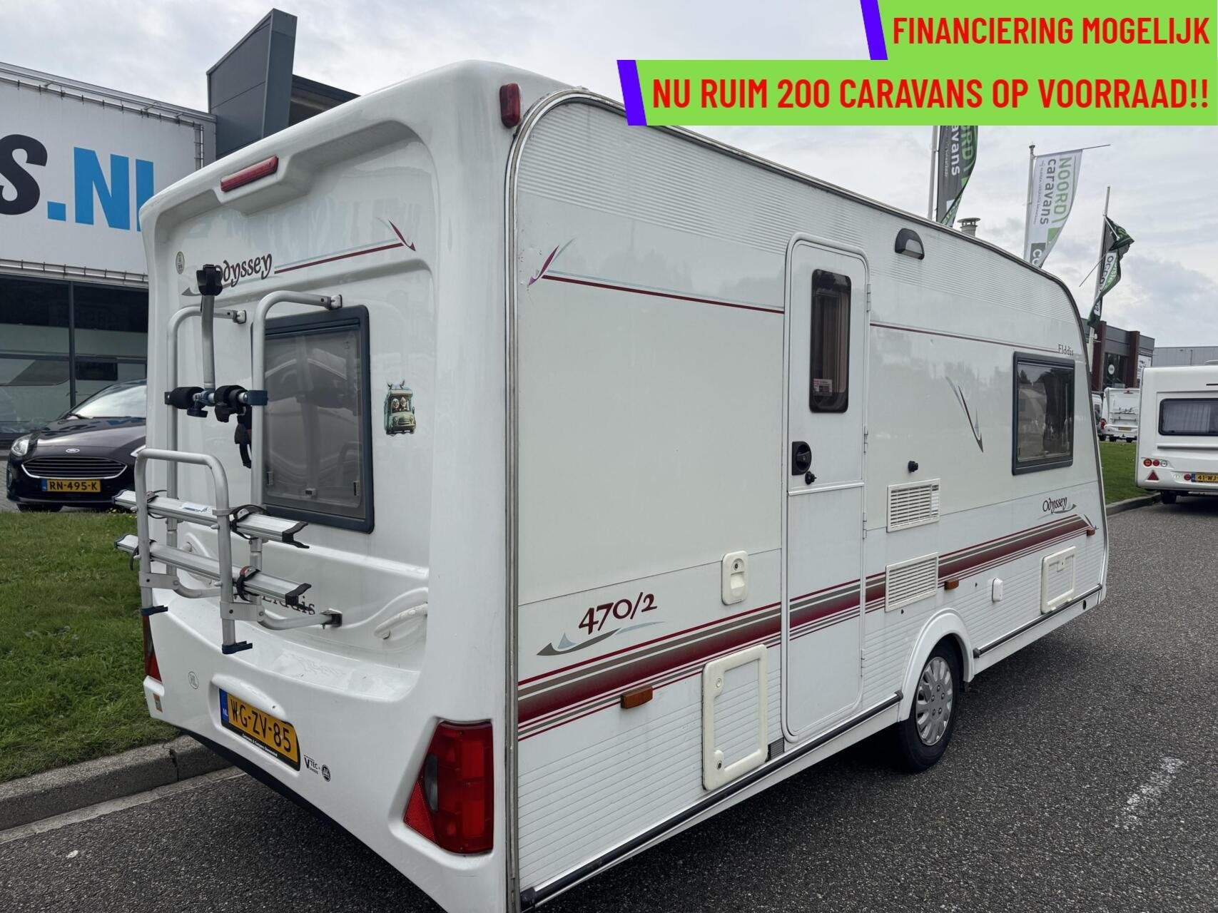 Elddis 470/2 ODYSSEY, ENKELE BEDDEN, MOVER, VOORTENT, Caravans en Kamperen, Elddis, Tot en met 2, Bedrijf, 6 tot 7 meter