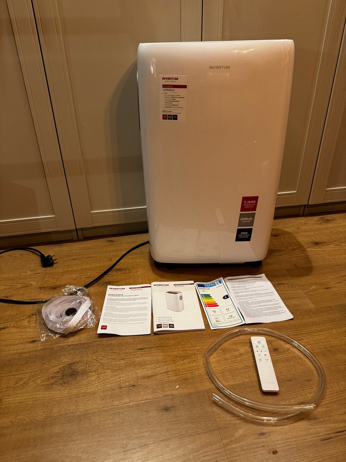 Inventum AC905W Mobiele Airco - 3-in-1 met Afstandsbediening, Witgoed en Apparatuur, Airco's, Ophalen, 3 snelheden of meer, Zo goed als nieuw