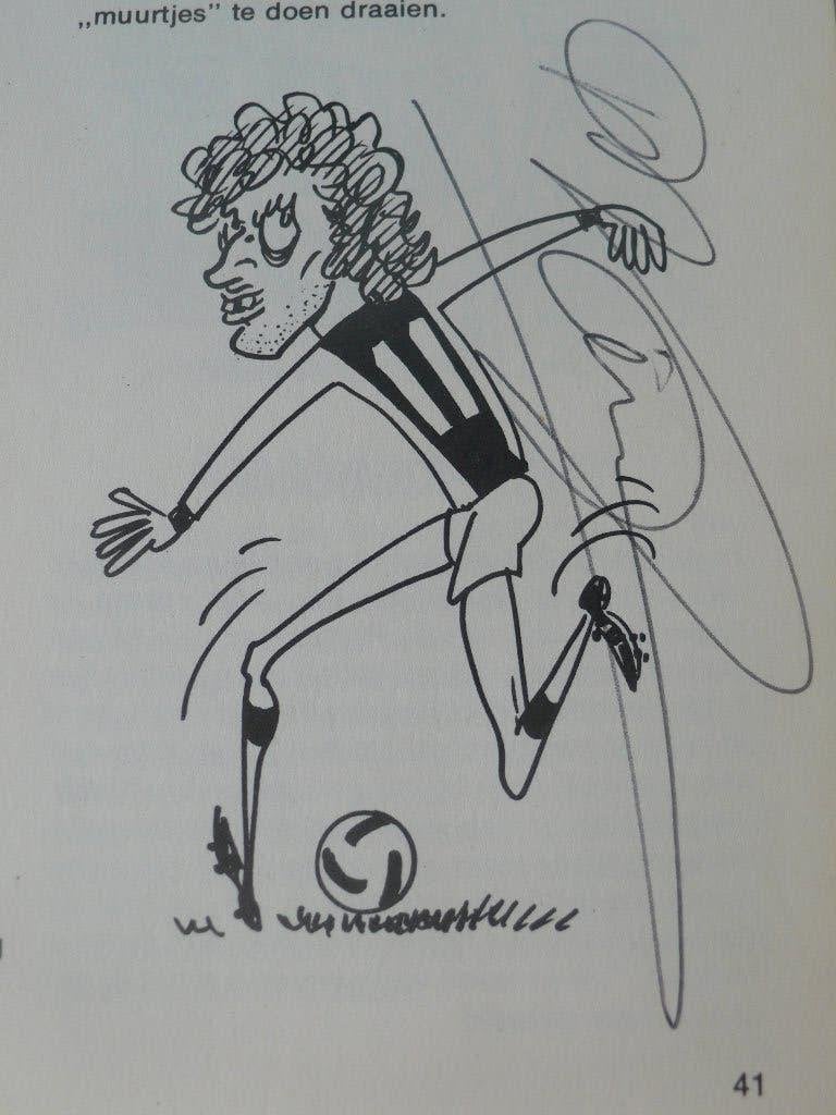 Piet Keizer (Ajax) - Originele tekening - Zeldzaam, Verzamelen, Ophalen of Verzenden, Zo goed als nieuw