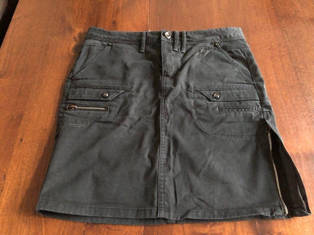Gstar Raw spijkerrok / rok zwart maat xs, Zwart, Ophalen of Verzenden, Zo goed als nieuw, Maat 34 (XS) of kleiner
