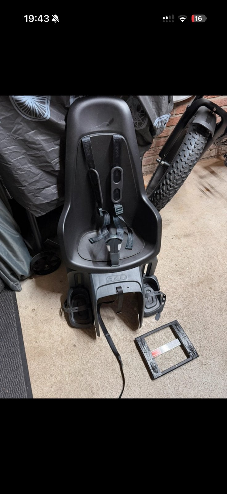 Bobike fietsstoeltje achterzitje met voetsteuntjes, 15 t/m 25 kg, Achterzitje, Ophalen of Verzenden, Gebruikt