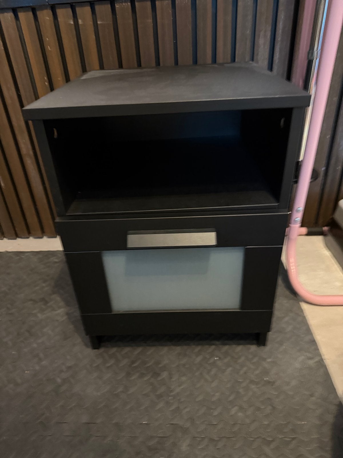 IKEA BRIMNES Nachtkastje Zwart - Zo goed als nieuw, Ophalen, Minder dan 45 cm, 55 tot 70 cm, Zo goed als nieuw