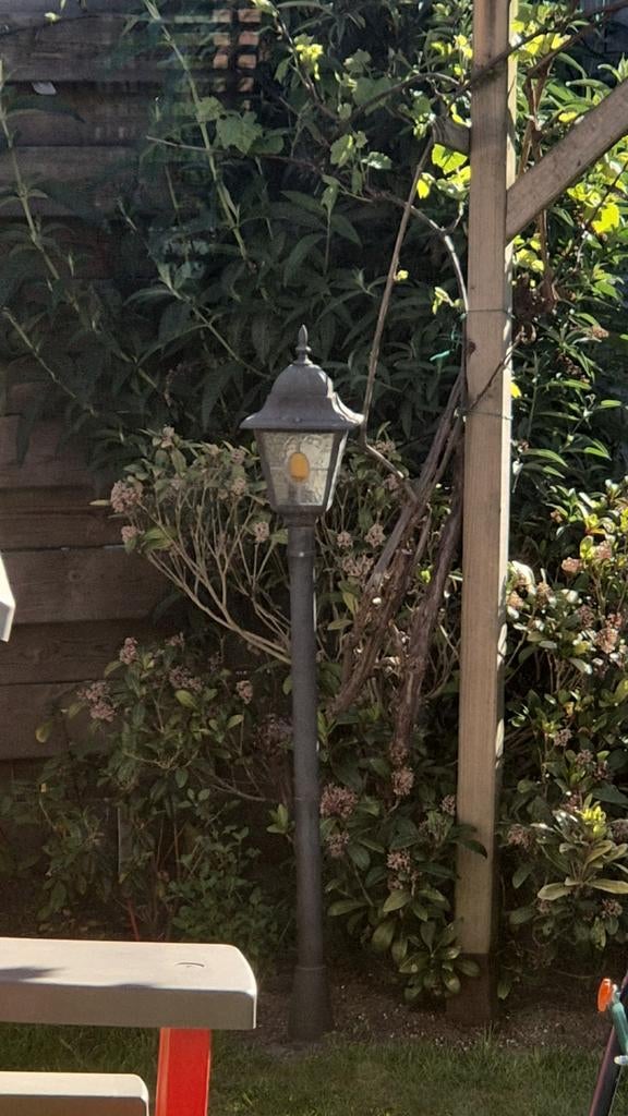 Mini lantaarnpaal tuin met 'glas in lood' Philips, Ophalen, Gebruikt, Staande lamp, Aluminium