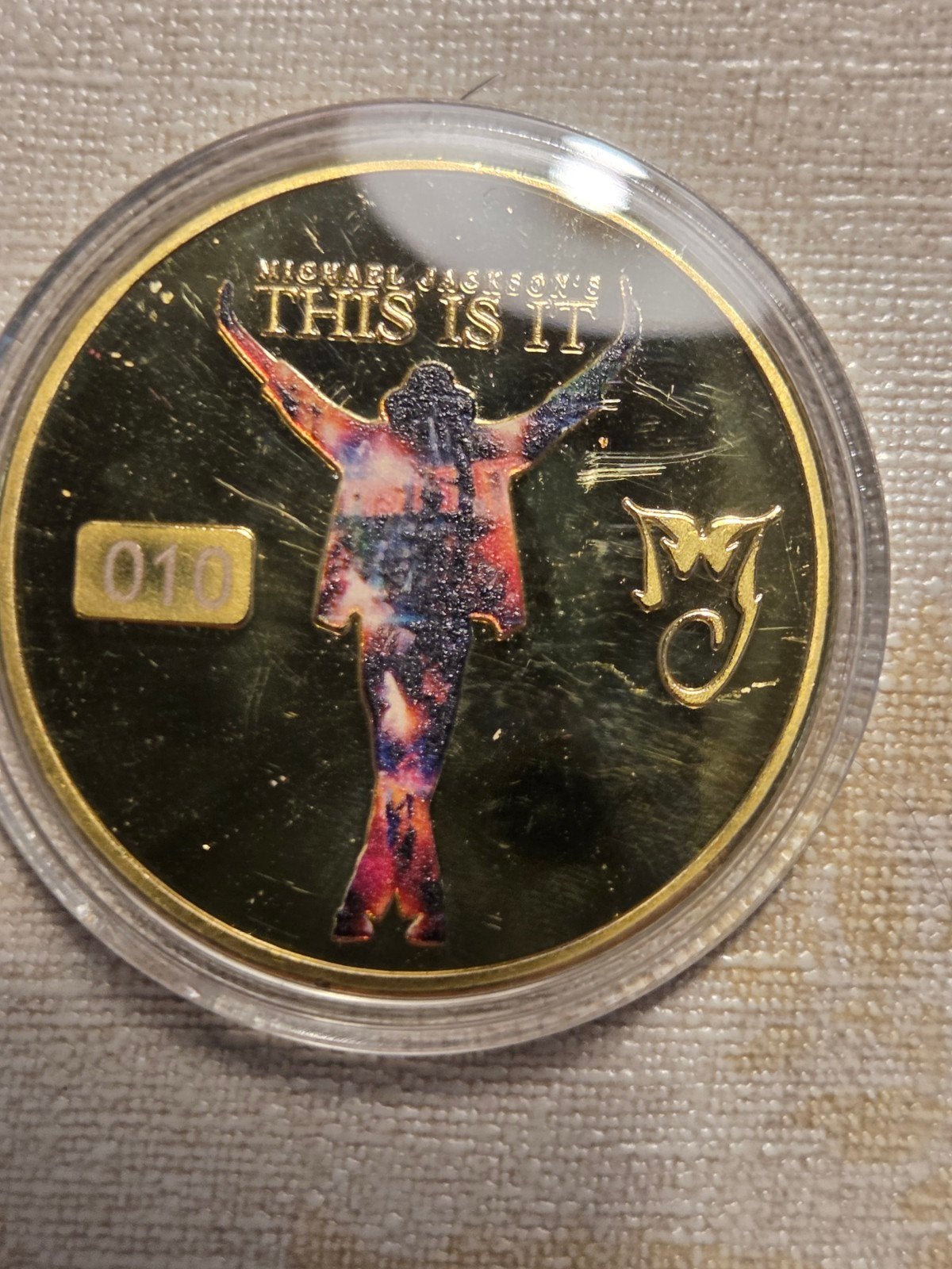 Michael Jackson 'This Is It' Herdenkingsmunt, Verzamelen, Ophalen of Verzenden, Nieuw, Overige typen