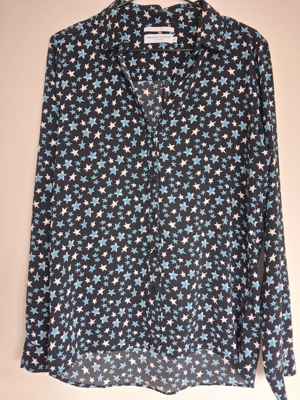 Fabienne Chapot blouse met sterrenprint - Maat M, Maat 38/40 (M), Zwart, Ophalen of Verzenden, Zo goed als nieuw