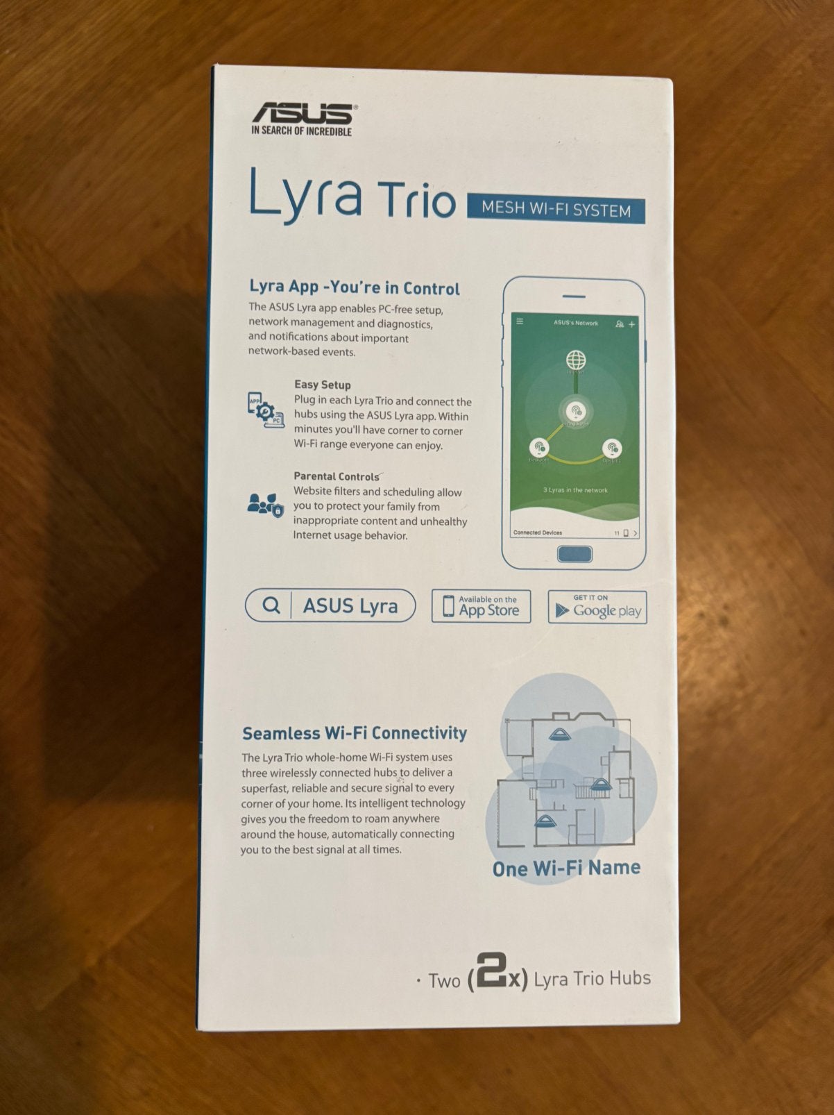 Foto 8 van Nieuw in doos: 5 stuks ASUS Lyra Trio mesh AC1750 router