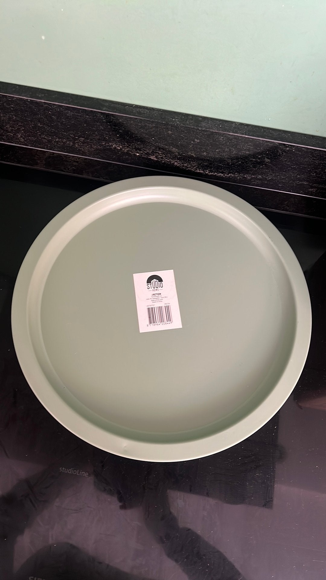 Nieuw! Pastelgroen dienblad rond, Ophalen of Verzenden, Zo goed als nieuw, Rond, Metaal