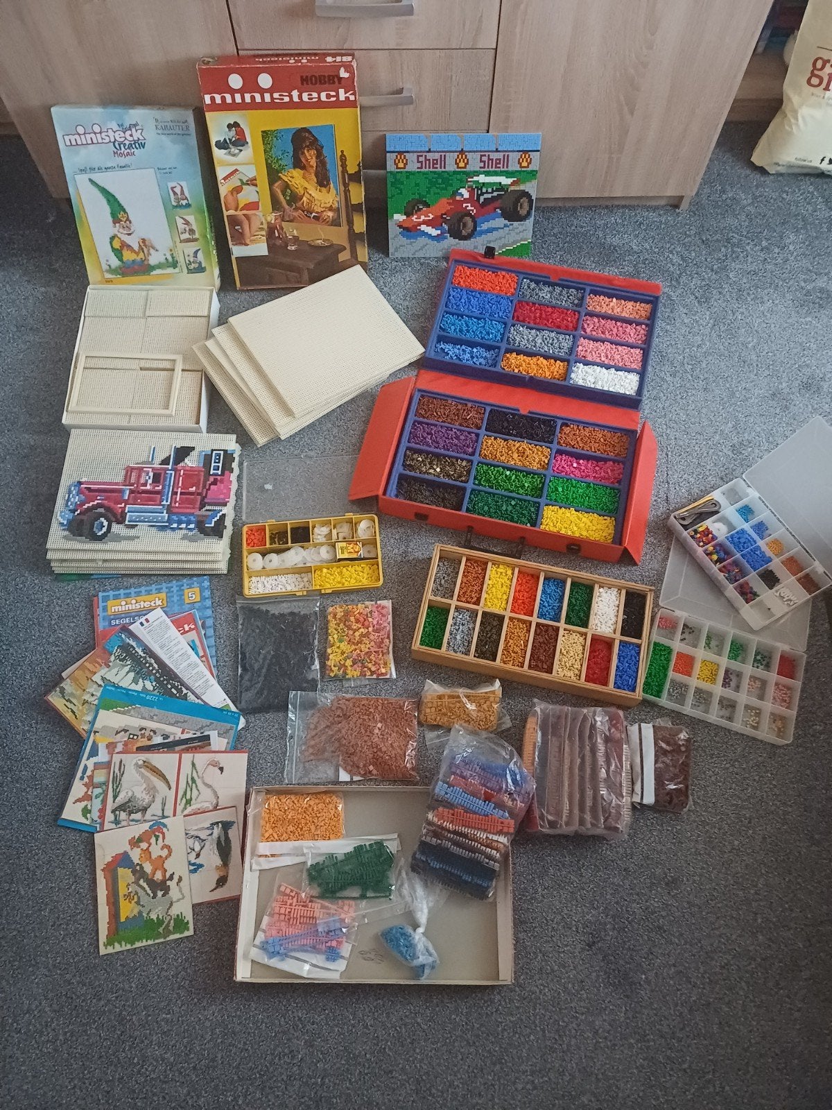 Gigantische verzameling Ministeck met platen en boeken, Hobby en Vrije tijd, Ministeck, Ophalen of Verzenden, Gebruikt, Losse ministeck of Strip