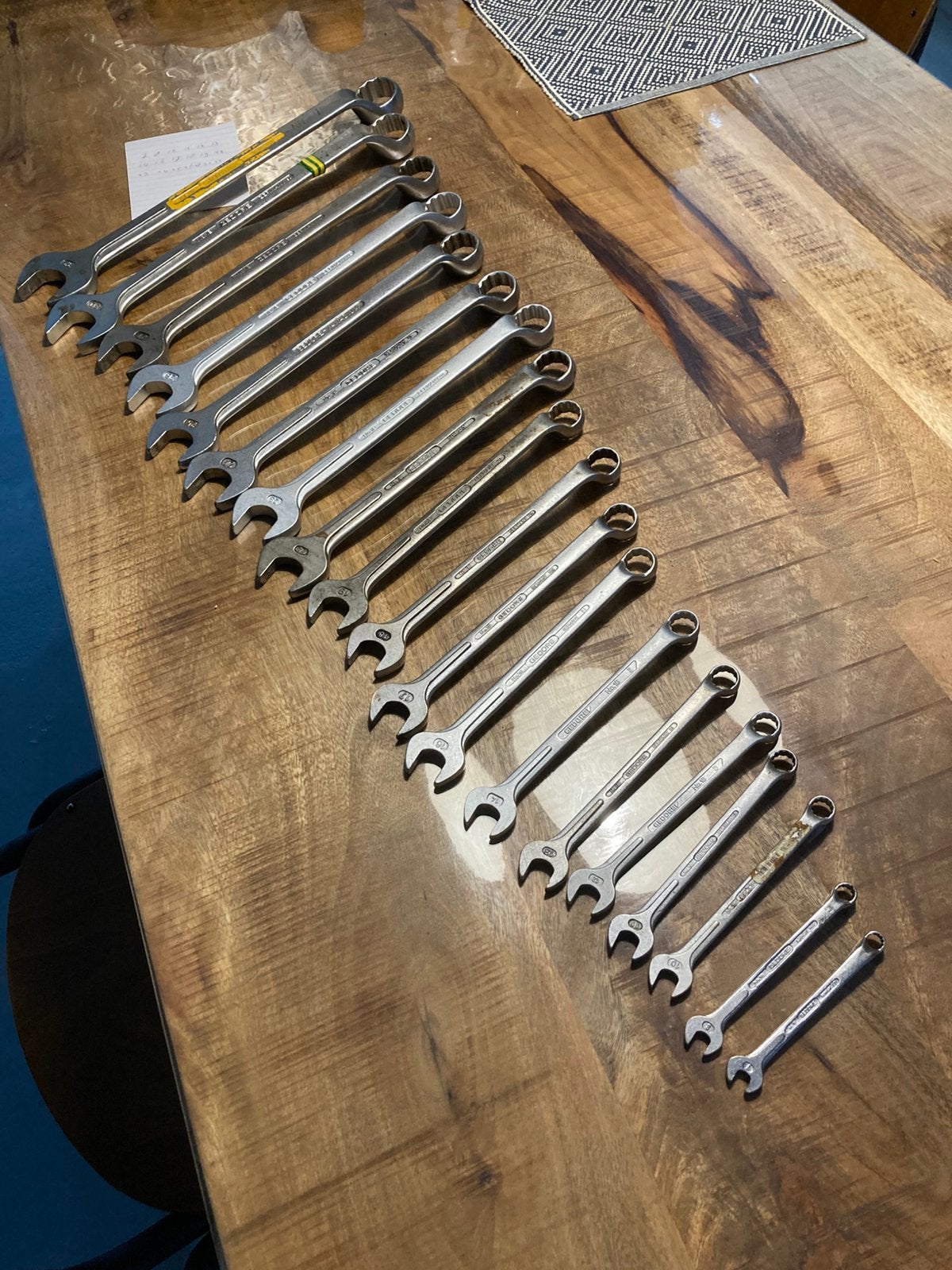 Gedore no 1B set ring-steek sleutels, Auto diversen, Autogereedschap, Ophalen of Verzenden, Zo goed als nieuw