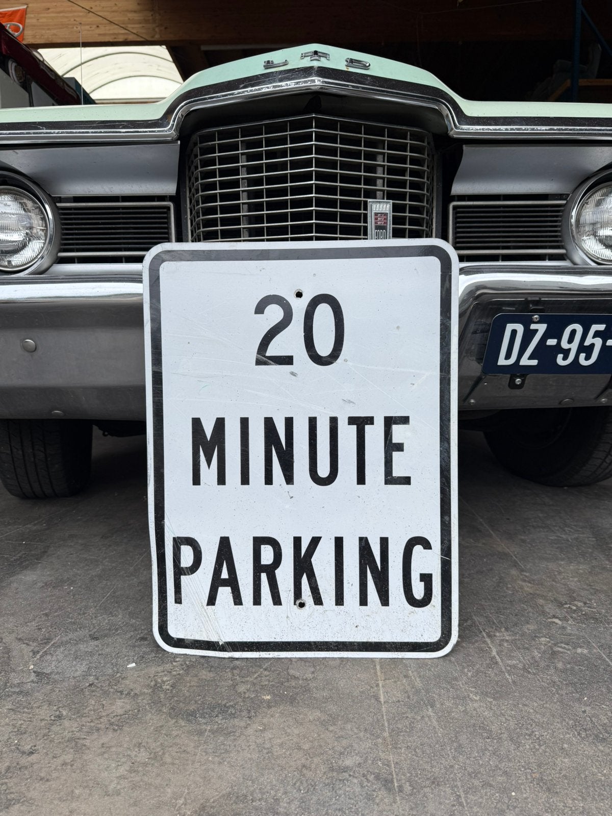 Amerikaans verkeersbord ‘20 minute parking’, Reclamebord, Gebruikt, Ophalen of Verzenden, X