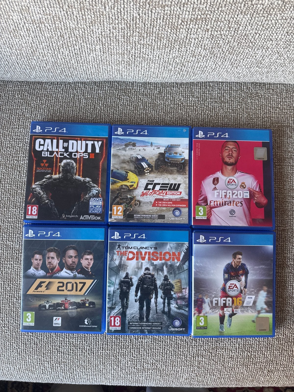 PS4 Games: The Crew, FIFA 20, The Division, F1 2017, FIFA 16, Online, Vanaf 18 jaar, Overige genres, Ophalen of Verzenden