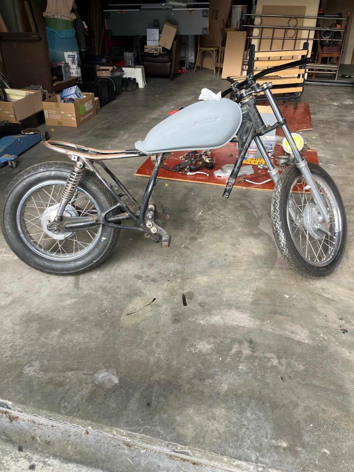 Yamaha SR250 project, Motoren, Ophalen, Gebruikt