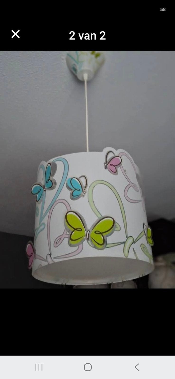 Leuke kinderlamp met vlinders, Meerkleurig, Ophalen, Gebruikt, Lamp