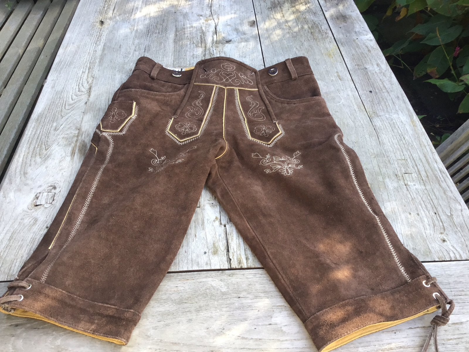 Gaudi Leathers Lederhose - Maat 50, Kleding | Heren, Ophalen, Zo goed als nieuw, Maat 48/50 (M), Bruin