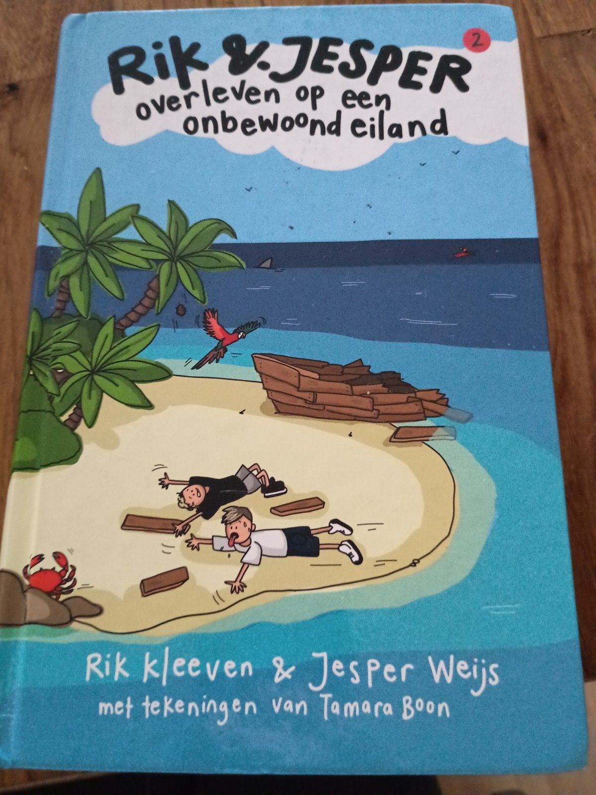 Rik & Jesper: Overleven op een onbewoond eiland, Ophalen of Verzenden, Zo goed als nieuw, Rik Kleeven & Jesper Weijs, Fictie algemeen