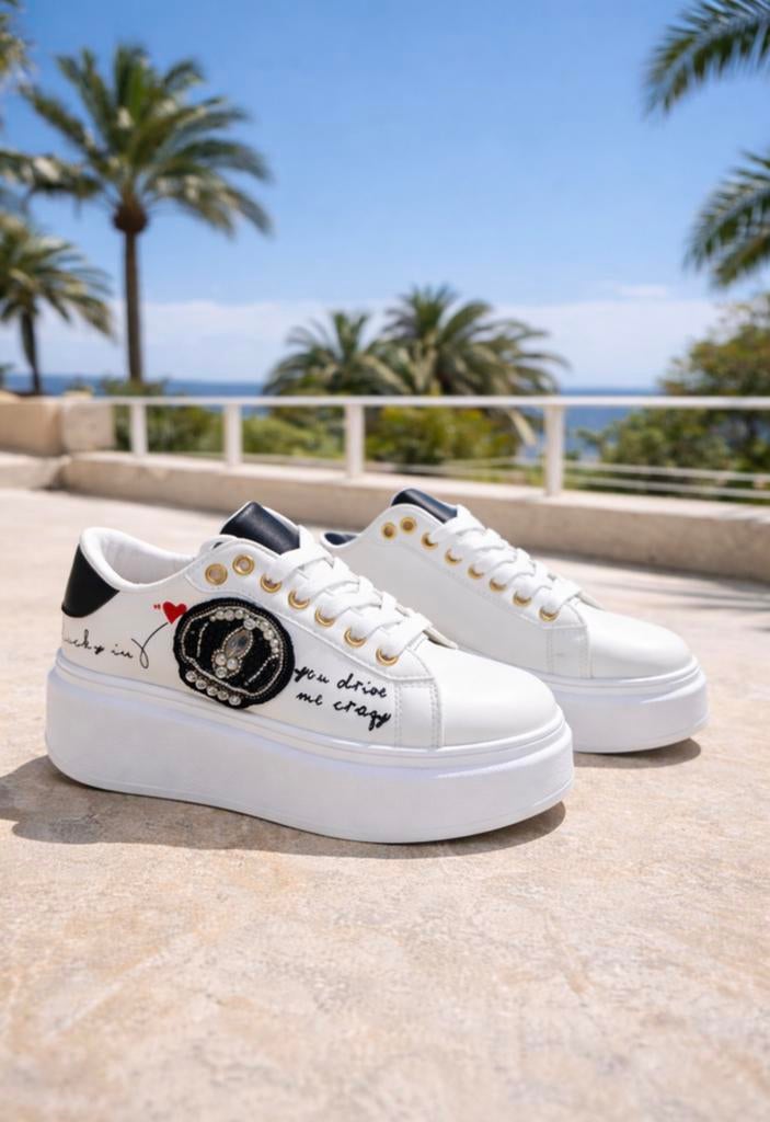 ACTIE ‼️ You drive me crazy Sneaker maat 39, Wit, Nieuw, Ophalen of Verzenden, Sneakers of Gympen